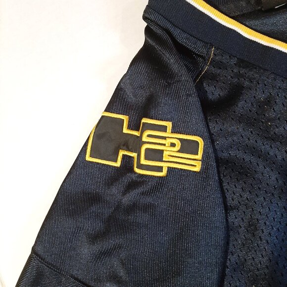 RARE vtg HUMMER 2 H2 Stitched JERSEY X Large Navy Blue & Gold General Motors Y2K - Picture 6 of 12
